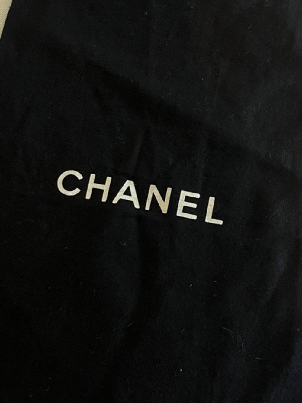 CHANEL Black and White Drawstring Dust Pouch 3 for 45